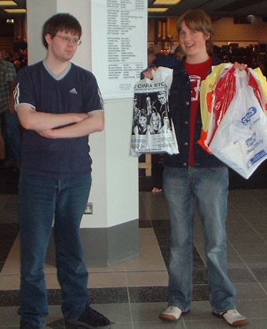 Photograph of John and Ian. Fucking geeks.